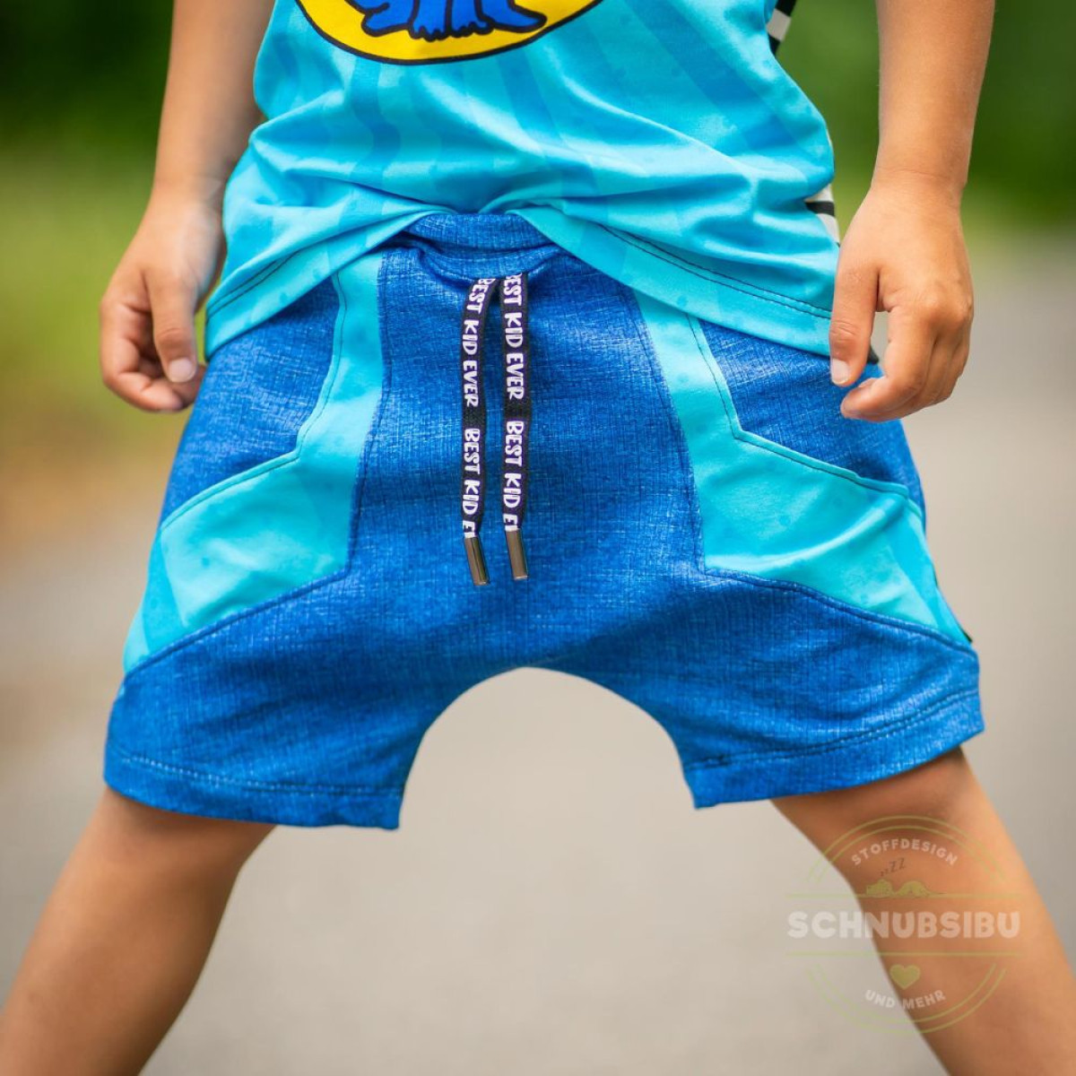 French Terry Denimoptik blau